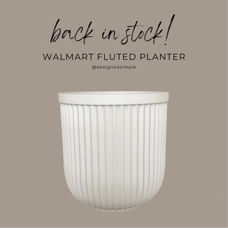 Back in stock! The popular Walmart planter - now available in white! 

pottery barn dupe, Walmart planter, fluted pot, fluted planter 


#LTKhome #LTKfindsunder50 #LTKSeasonal