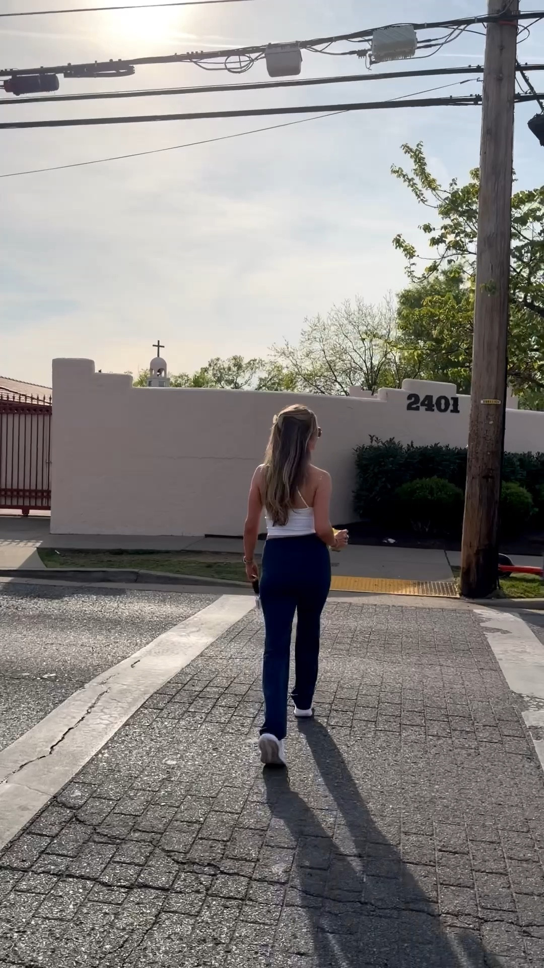 a morning well spent in Vuori ☺️🤍 
wearing the: 
-AllTheFeels strappy back tank in white (size small)
-AllTheFeels slim flare in blue coast (size small) 

#LTKgrwm #LTKfitnessgoals #LTKootd