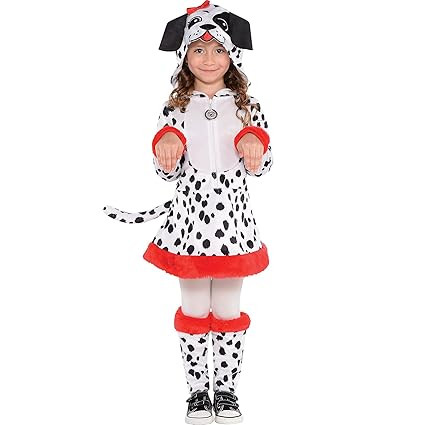 amscan Girls Dalmatian Costume - Toddler (3-4) | Amazon (US)