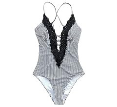 CUPSHE Women's Ladies Vintage Lace Bikini Sets Beach Swimwear Bathing Suit | Amazon (US)