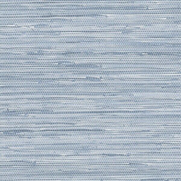 Manhattan Comfort Scranton 32.7 Ft. x 20.5 In. Vinyl Blue Faux Grasscloth Wallpaper Covering | Bed Bath & Beyond