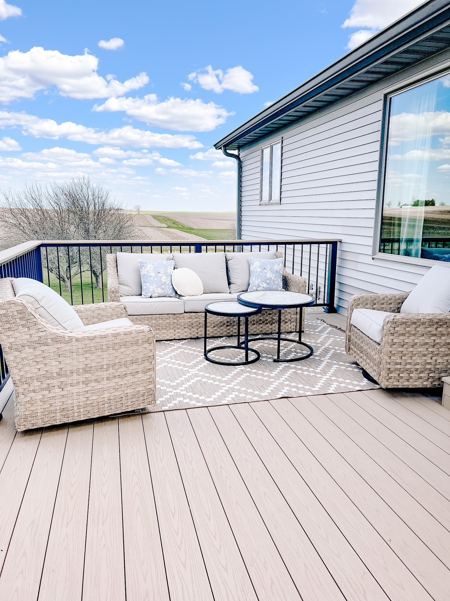 Back patio makeover
Patio furniture 
Outdoor rug 
Area rug
Patio table 
Patio chairs 
Affordable patio furniture 
Better homes and gardens patio furniture 

#LTKSeasonal #LTKhome #LTKFind