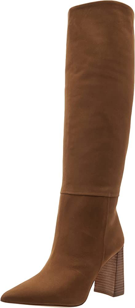 Amazon.com | Steve Madden Women's Handles Knee High Boot, Tan Nubuck, 10 | Knee-High | Amazon (US)