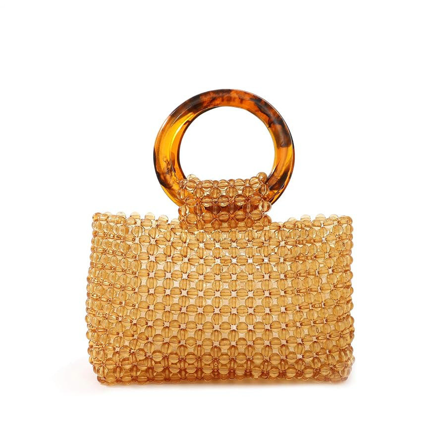 YIFEI Women Colored Transparent Beaded Acrylic Handbag Evening Handmade Bags for Wedding Party (B... | Amazon (US)