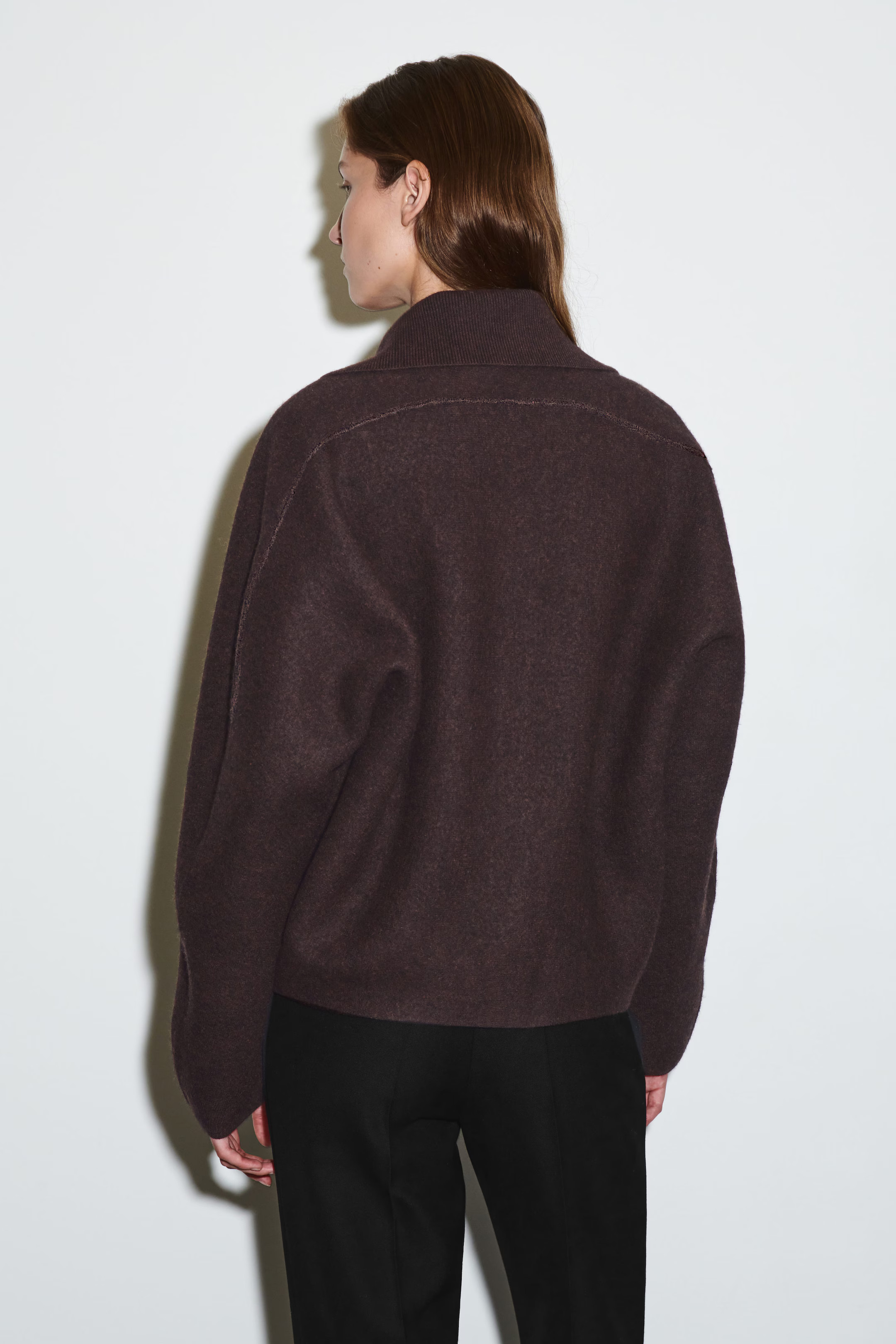 SCULPTED MERINO WOOL JACKET - DARK BROWN | COS | COS (EU)