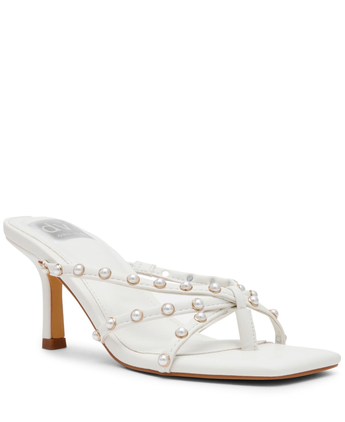 Dv Dolce Vita Women's Zini Studded Stiletto-Heel Dress Sandals - Ivory | Macy's