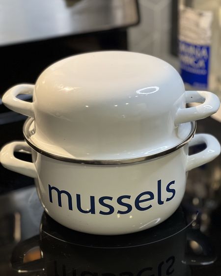 Easily steam and serve mussels in this cute pot! Use the lid for shells! #cookware #kitchen #kitchengadgets 

#LTKhome #LTKfindsunder50