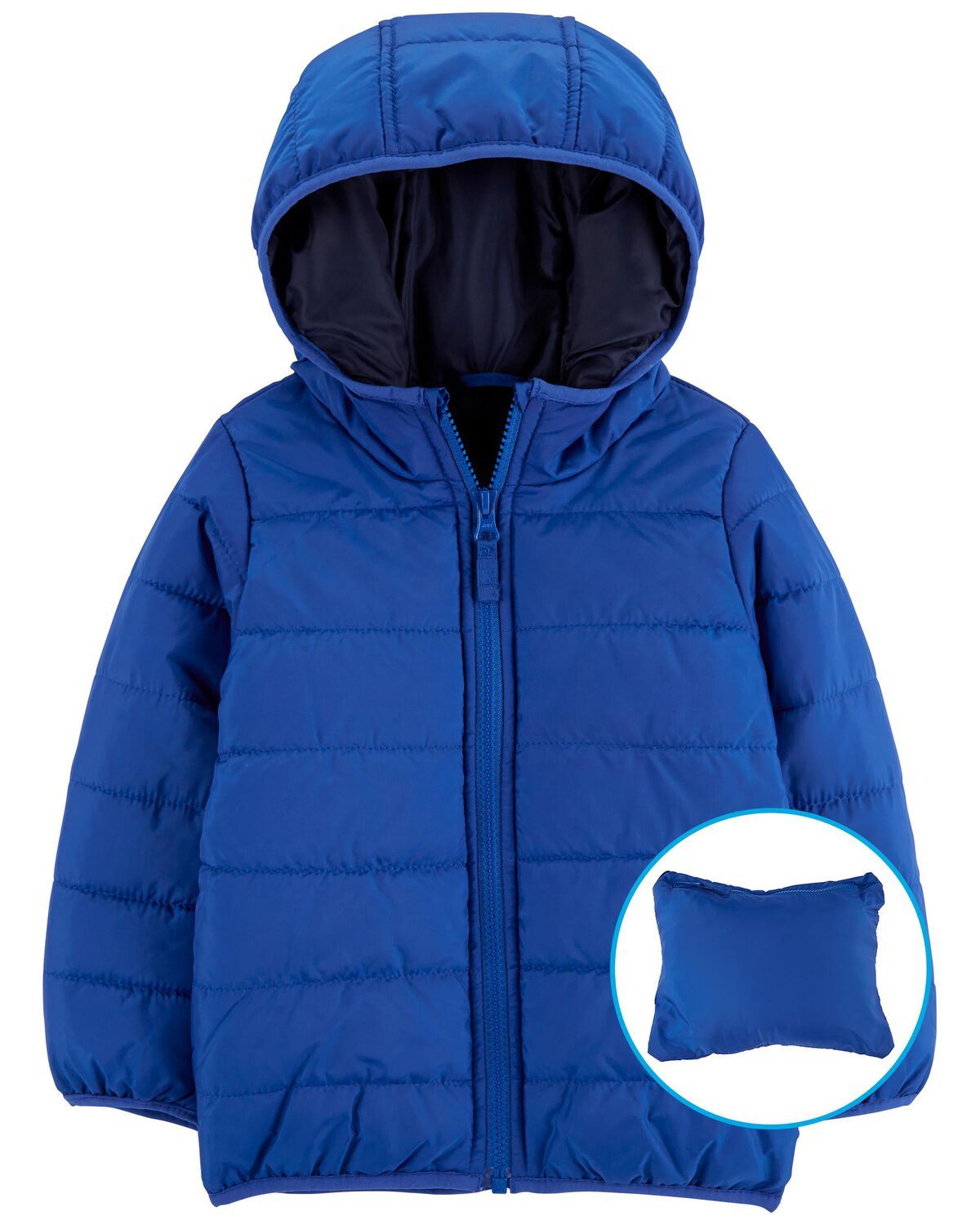 Blue Toddler Packable Puffer Jacket | carters.com | Carter's