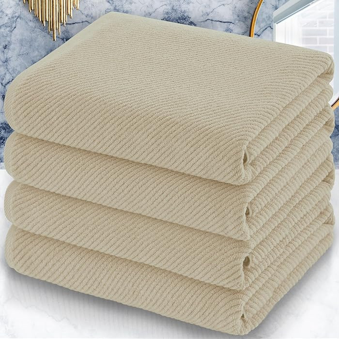 VOOVA & MOVAS Bath Towel Set, Large 30" x 56" - 100% Cotton | Quick Dry | Light Weight | Thick | ... | Amazon (US)