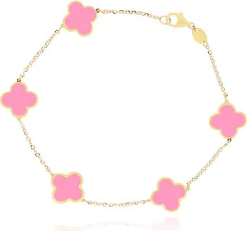 Small Bubblegum Pink Clover Bracelet | Nordstrom