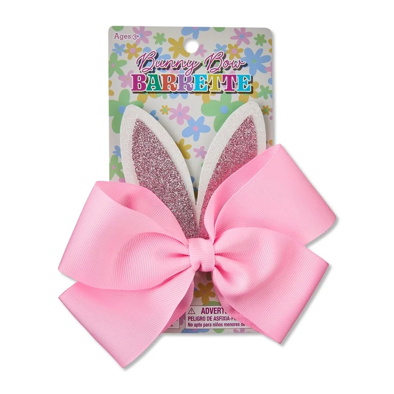 Bunny Ears Bow Barrette, Pink, Easter by Way To Celebrate | Walmart (US)