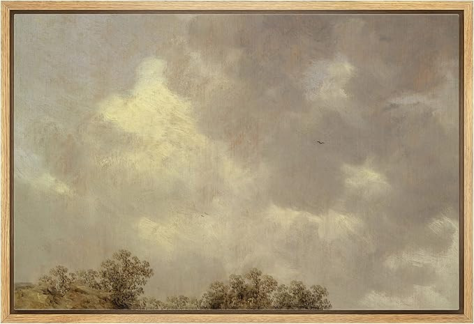 MUDECOR Framed Canvas Print Wall Art Daytime Pastel Cloudy Country Horizon Nature Wilderness Illu... | Amazon (US)