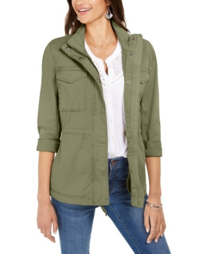 Style & Co Petite Cotton Utility Jacket, Created for Macy's | Macys (US)
