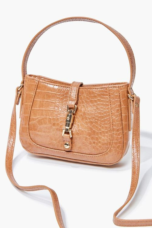 Faux Croc Leather Crossbody Bag | Forever 21 (US)