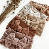 Neutral Baby Bow Headbands, Girl Bows, Boho Headband, Newborn Girl Headband, Infant Hair Bows, Toddl | Etsy (US)