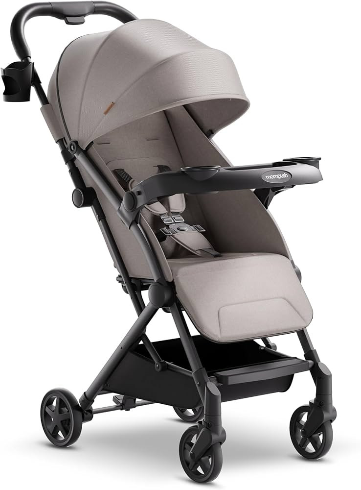 Mompush Lithe V2 Lightweight Stroller + Snack Tray, Ultra-Compact Fold & Airplane Ready Travel St... | Amazon (US)