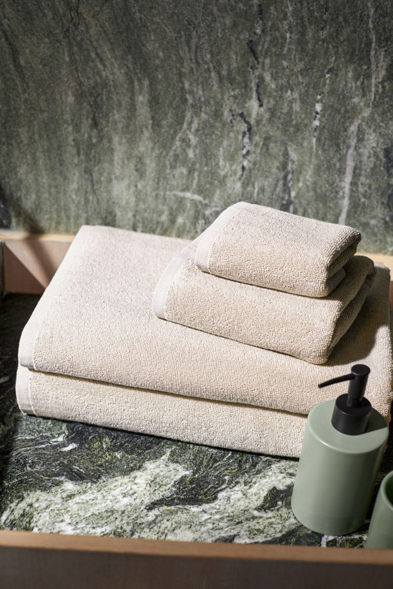 Terry Bath Towel - Light taupe - Home All | H&M US | H&M (US + CA)