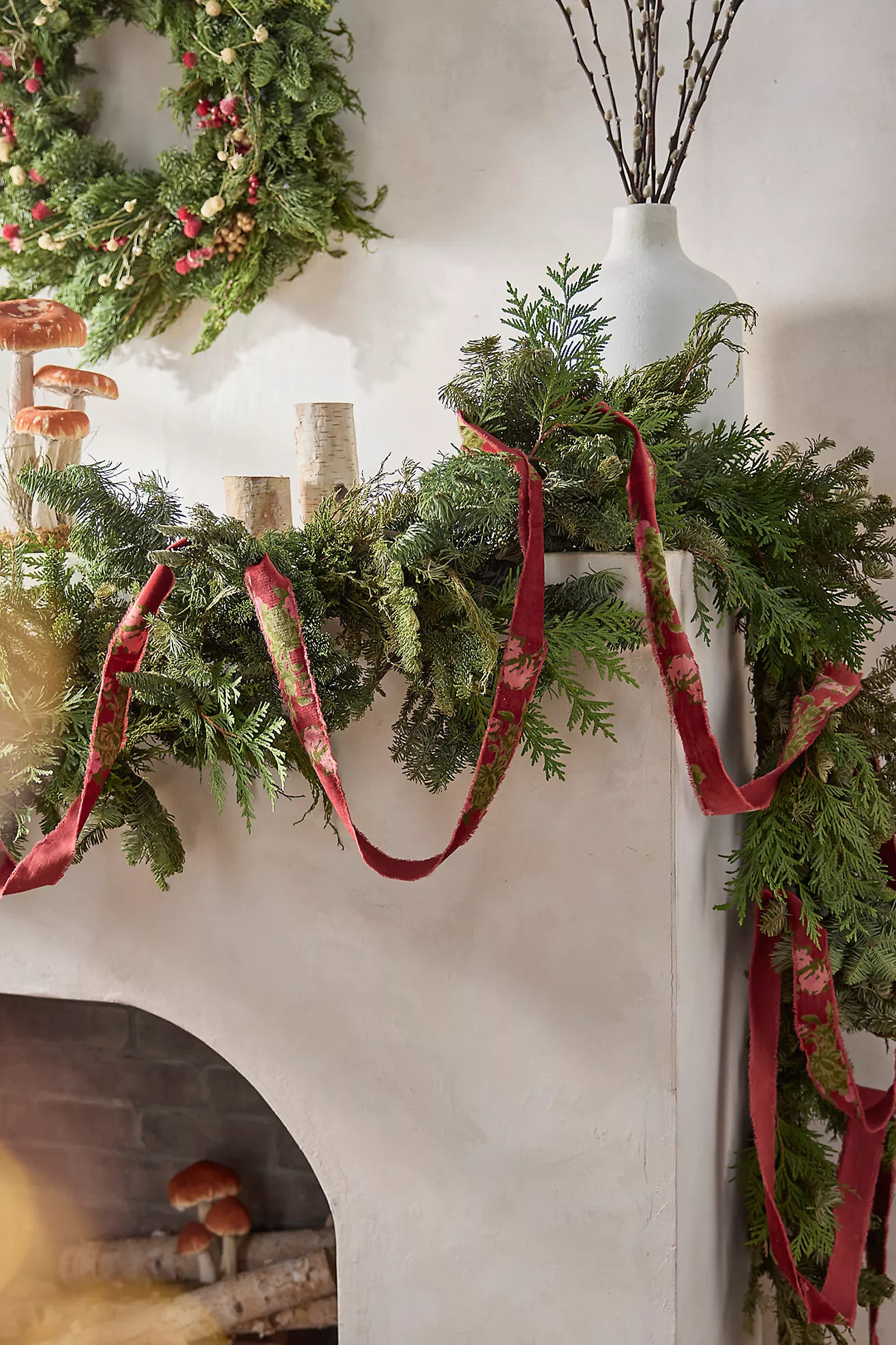 Fresh Juniper + Noble Fir Garland | Anthropologie (US)