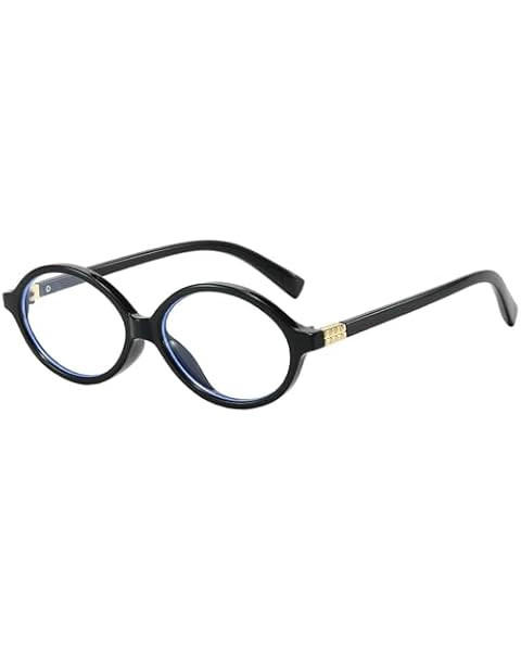 Fashion Oval Glasses for Women Men Retro Oval Tortoise Frame Blue Light Glasses Small Face Nerd E... | Amazon (US)