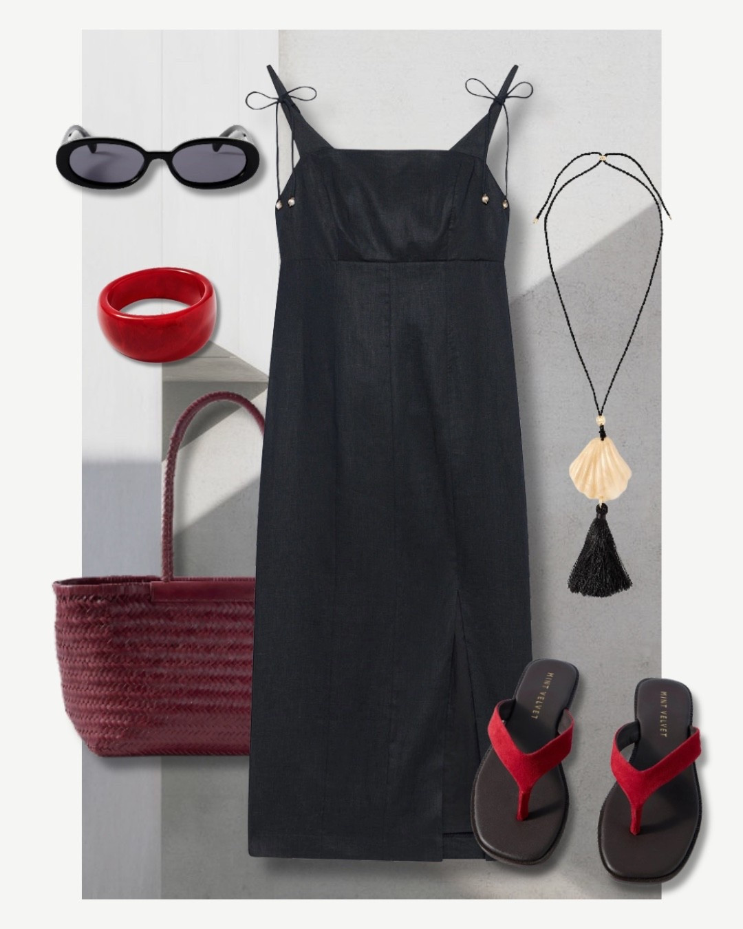 Summer dress styling from Mint Velvet | Day 2 - a simple black linen dress, made better with pops of trending red
(love these  red suede sandals ♥️)

summer dresses
holiday outfits
holiday dress
effortless style


#LTKsummer #LTKdresses #LTKxMintVelvet