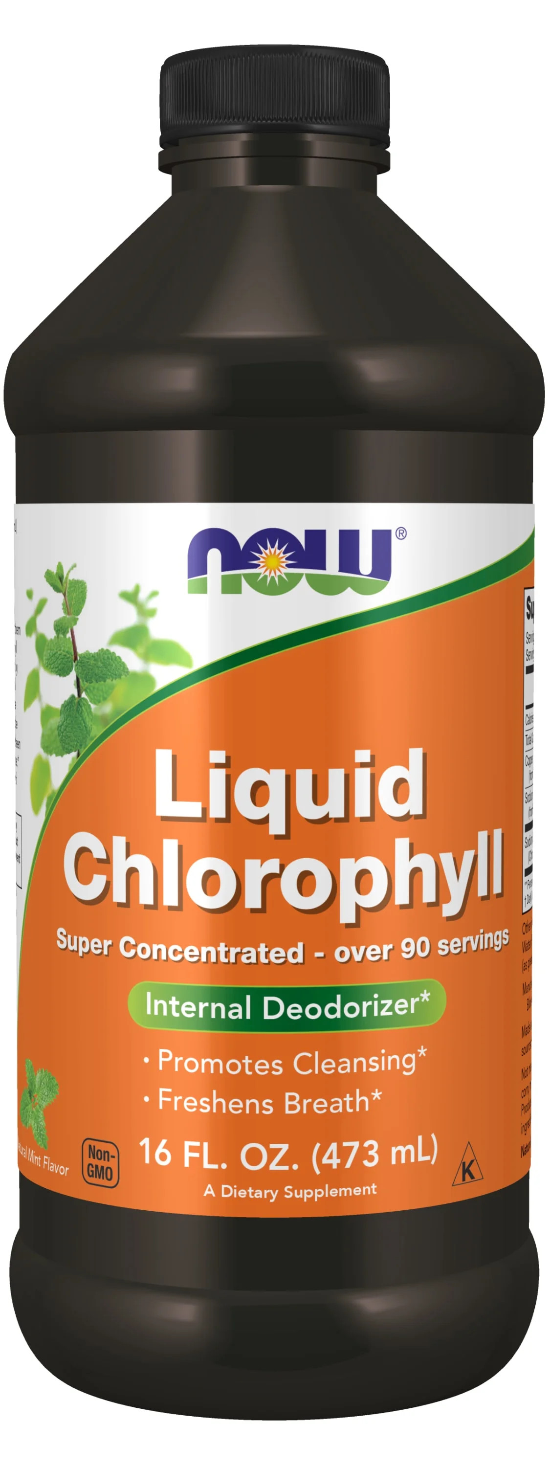 NOW Supplements, Liquid Chlorophyll, Super Concentrated, Internal Deodorizer*, Mint Flavor, 16-Ou... | Walmart (US)