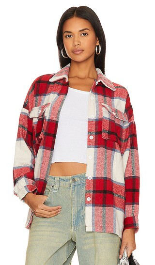 Kaianna Shacket in Red Multi | Revolve Clothing (Global)