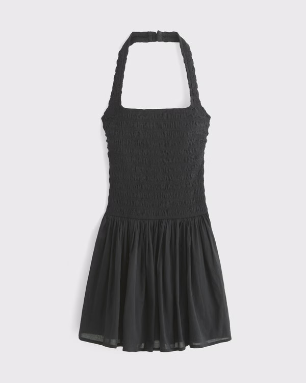 Women's Drop-Waist Smocked Mini Dress | Women's Clearance | Abercrombie.com | Abercrombie & Fitch (US)