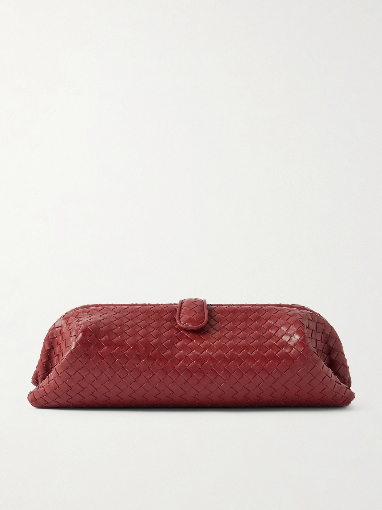 Bottega Veneta - Lauren 1979 Intrecciato Leather Clutch - Red | NET-A-PORTER (US)