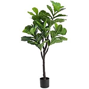 VIAGDO Artificial Fiddle Leaf Fig Tree 6ft Tall 86 Decorative Faux Fiddle Leaves Fake Fig Silk Tree  | Amazon (US)