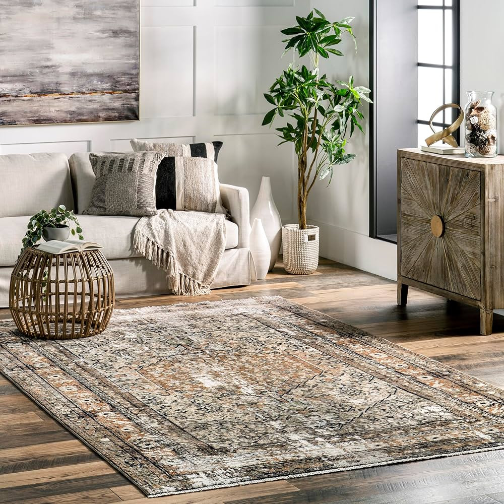 nuLOOM Fringed Performance Indoor Area Rug, Power Loomed, Easy Clean, Durable, Non-Shed, 9' x 12'... | Amazon (US)