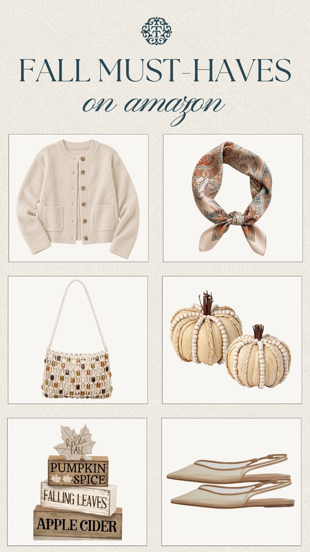 We’re rounding up more of our favorite Amazon fall finds, from a classic cardigan and printed scarf to fall home decor and pretty shoes. These are the pieces we’re loving for adding a little fall style to our wardrobes and homes.