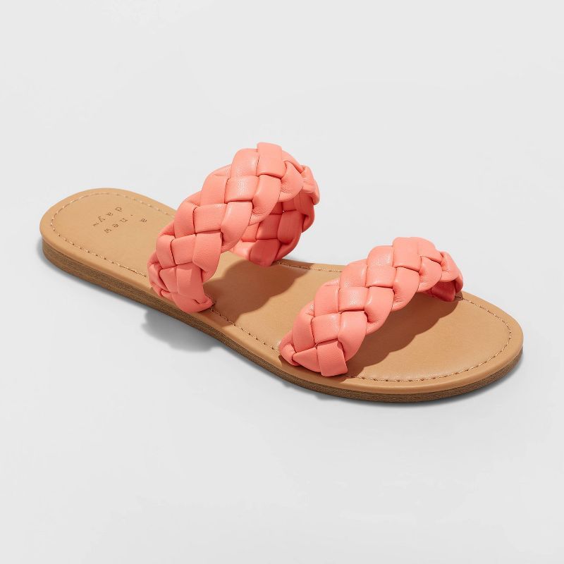 Women's Lucy Braided Slide Sandals - A New Day™ | Target