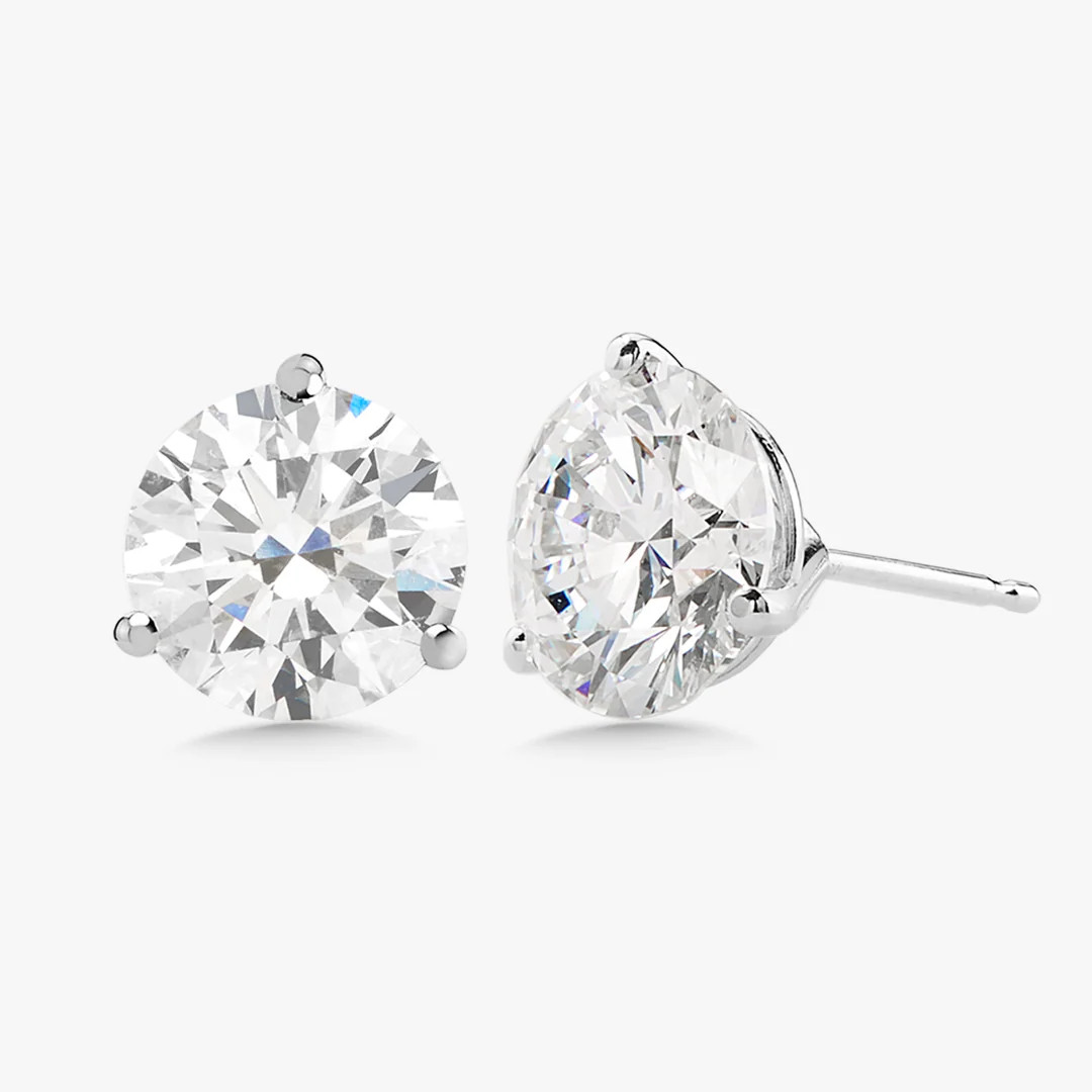 Lab Grown Round Brilliant Cut Diamond Studs | RW Fine Jewelry