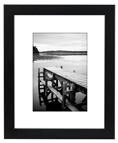 8x10 Black Picture Frame - Made to Display Pictures 5x7 with Mat or 8x10 Without Mat | Amazon (US)