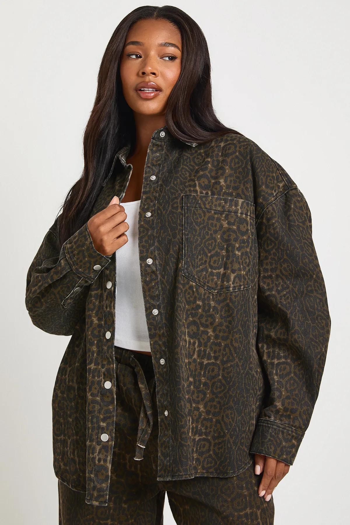 Plus Leopard Oversized Shirt | Boohoo.com (UK & IE)