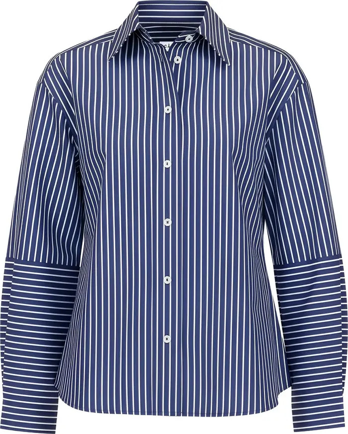 Aura Lantern sleeve stripe shirt | Nordstrom