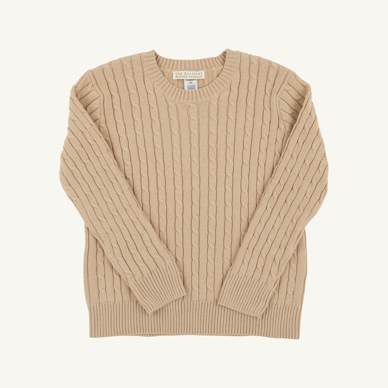 Crawford Crewneck - Keeneland Khaki | The Beaufort Bonnet Company