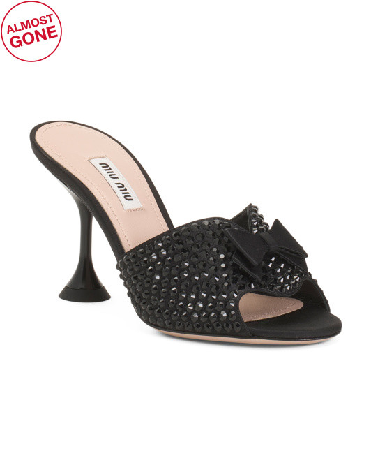 Made In Italy Raso Rhinestone Heeled Dress Sandals | TJ Maxx