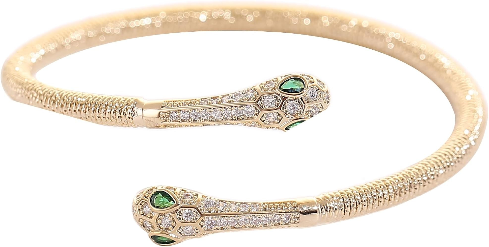 Gold Bracelets for Women Snake Cuff Bracelets, 14K Gold Plated Cuff, Amazon Cyber Monday Sale ... | Amazon (US)