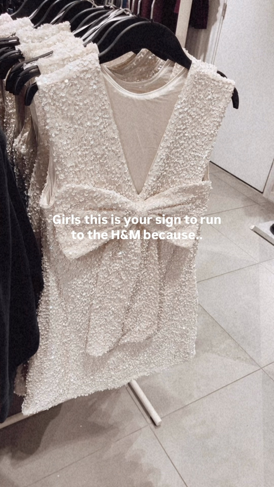 H&M new fashion finds 💕🫶🏻 this white sequin bow dress!!! Wow wow wow 

#LTKU #LTKHoliday #LTKStyleTip