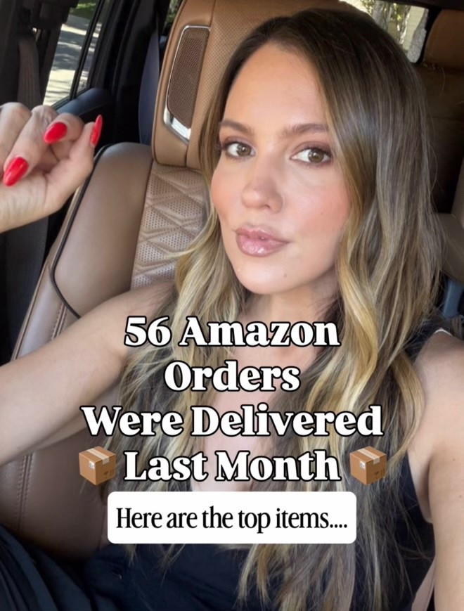 56 Amazon orders were delivered last month - here are the top items… 

Salt and stone deodorant - saffron and cedar 

Ash’s sizing: 
Height: 5’6
Weight: 140 pounds
Top size: medium