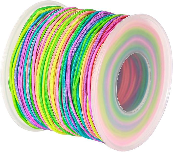 Elastic String for Bracelets, 1mm Sturdy Stretchy String Rainbow Elastic Cord for Jewelry Making,... | Amazon (US)
