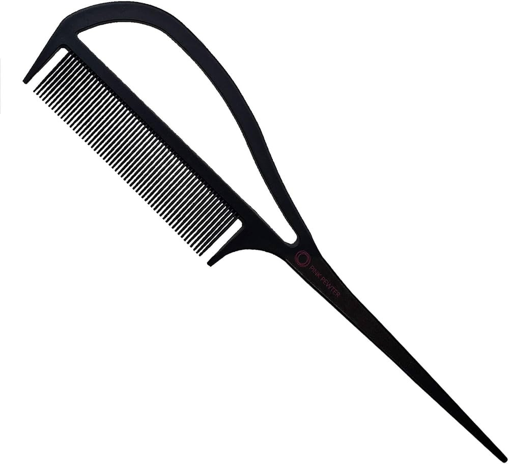Pink Pewter Authentic "Never Let Go" Carbon Hair Professional Styling Comb, Heat and Chemical Res... | Amazon (US)