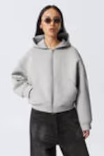 Oversized Scuba Zip-Hoodie | Weekday