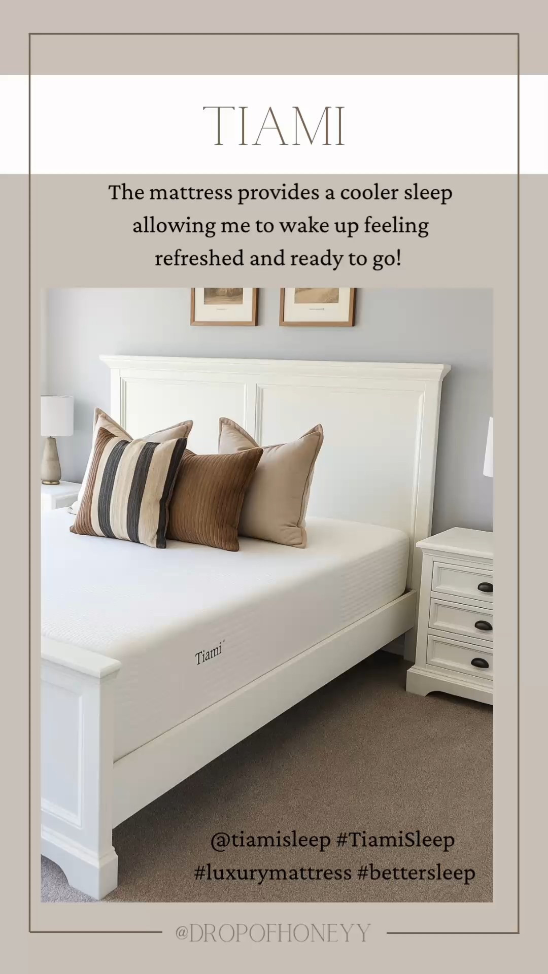 @tiamisleep #TiamiSleep #luxurymattress #bettersleep #ad