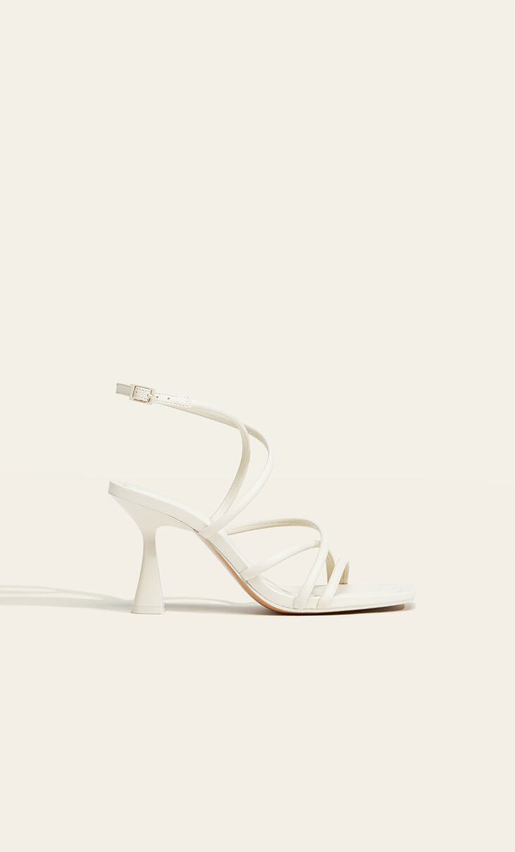 High-heel strappy sandals - Women's fashion | Stradivarius United Kingdom | Stradivarius (UK)