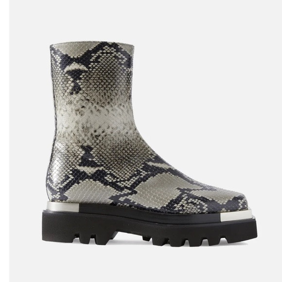PETER DO NWT Combat Boots in Cool Grey Python | Poshmark