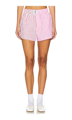 Eleven Eleven Duo Stripe Boxer Shorts in Pink & Red from Revolve.com | Revolve Clothing (Global)