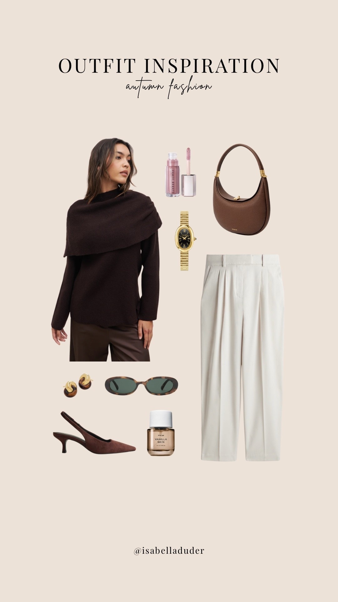 Chocolate brown & beige outfit for autumn 

#LTKstyletip #LTKuk #LTKautumn