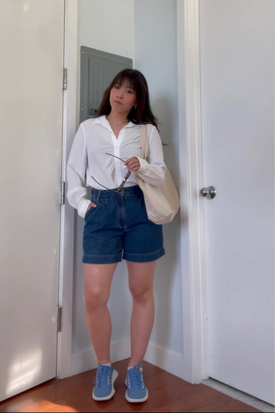 Summer uniform! Spring outfit, summer style, summer fashion, effortless chic, minimal style, classy style, white button down, casual outfit, outfit ideas #getreadywithme #outfitoftheday #classystyle #summeroutfitideas #ootd #allbirds 

#LTKfit #LTKshoecrush #LTKstyletip